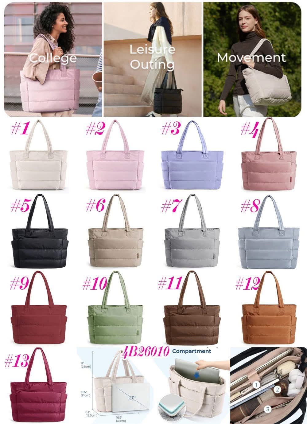 Daily Carry All Puffer Tote