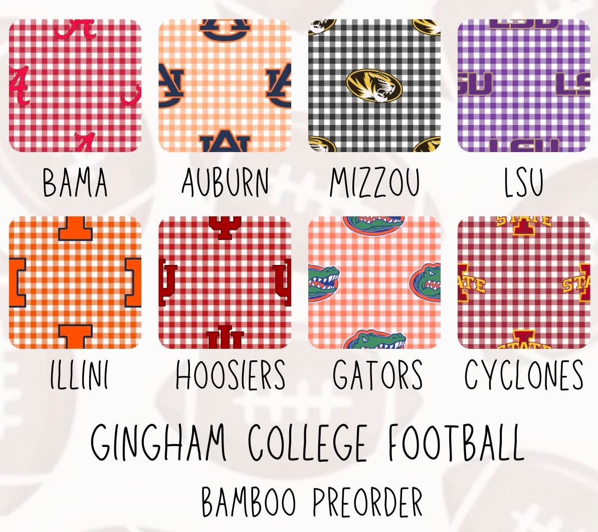 College Team Bamboo Drop Adult Styles