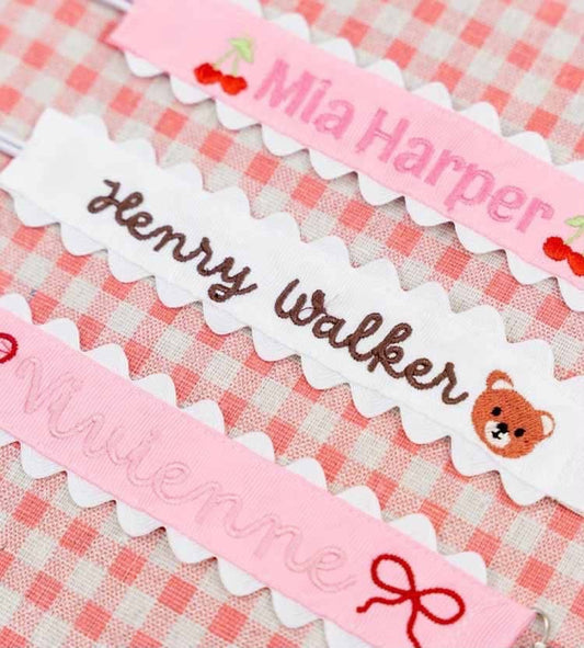 Custom Embroidered Name Pacifier Clip