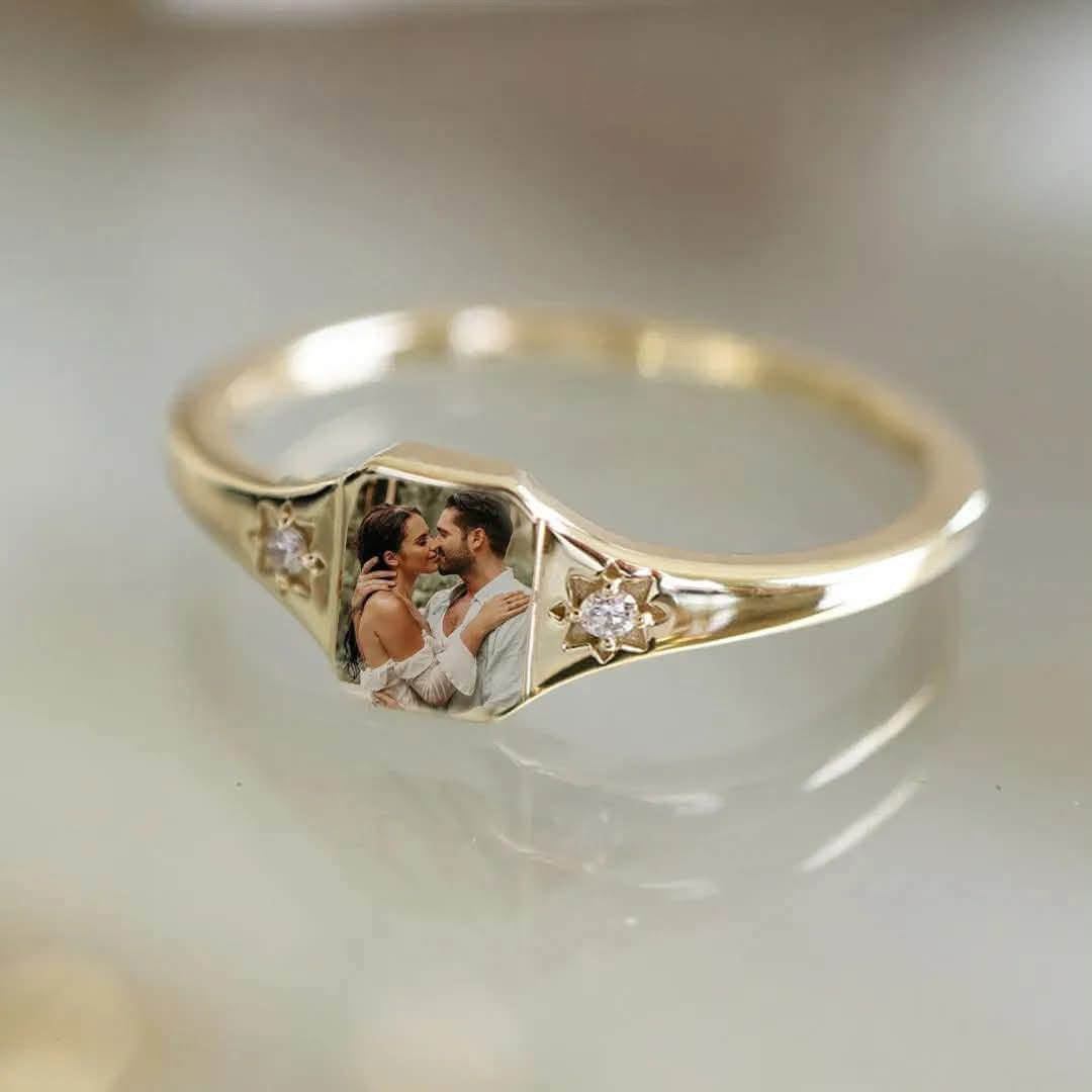 Personalized Birth Photo Ring
