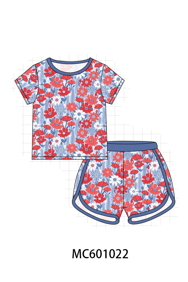 PO79 Blue floral bamboo collection