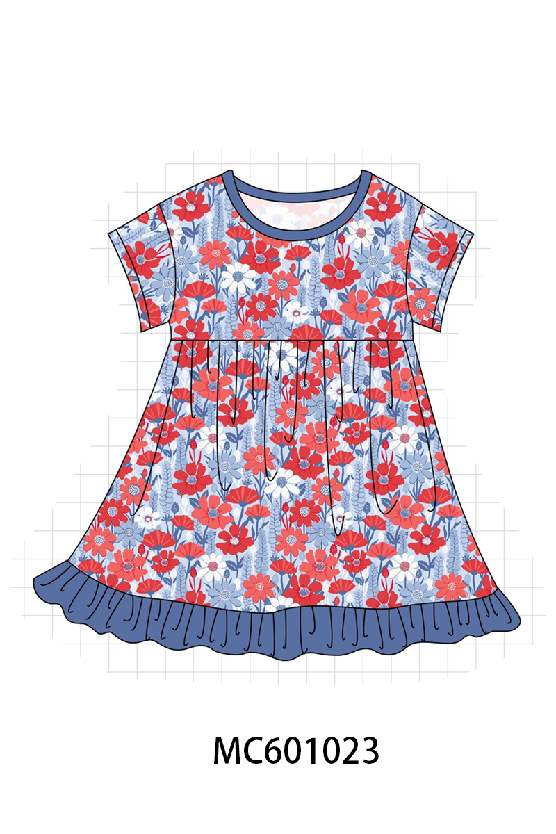 PO79 Blue floral bamboo collection