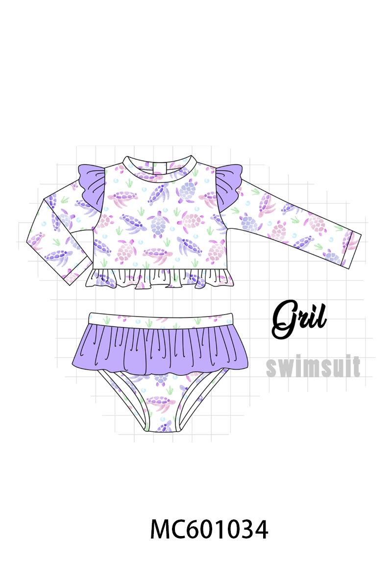 PO79 Purple sea turtle print collection