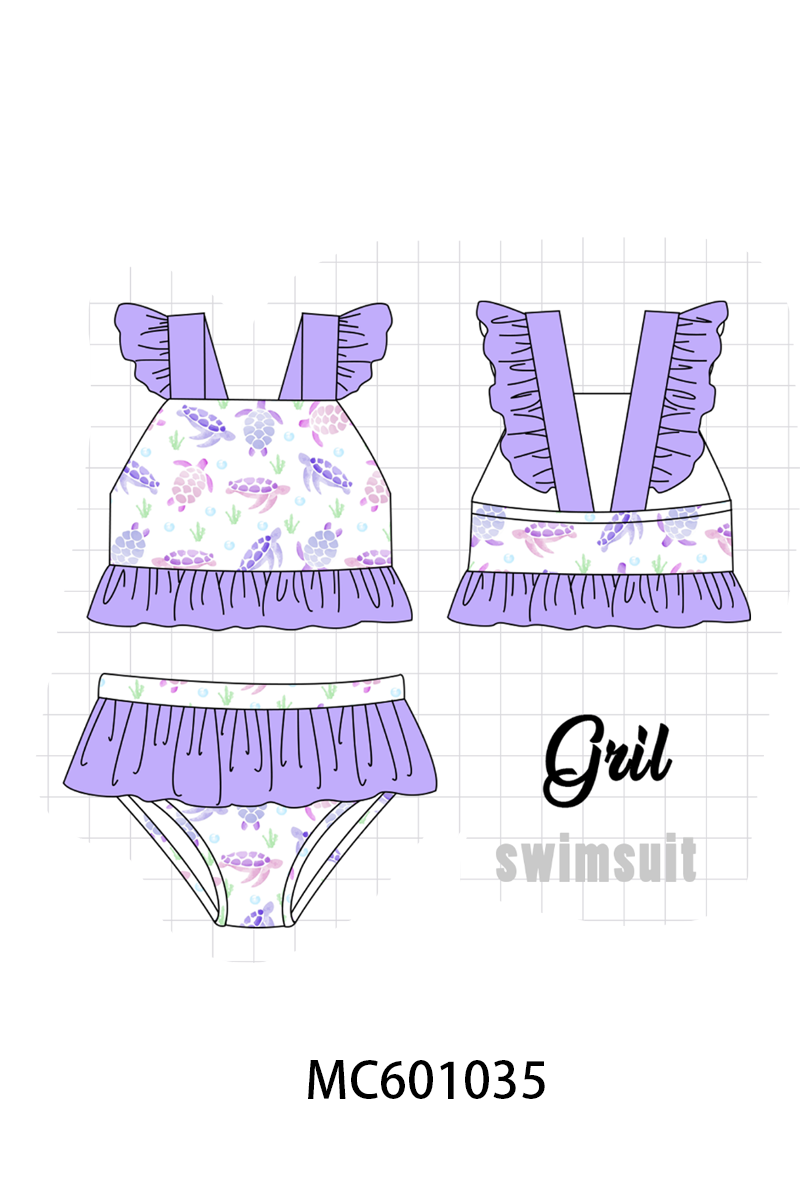 PO79 Purple sea turtle print collection