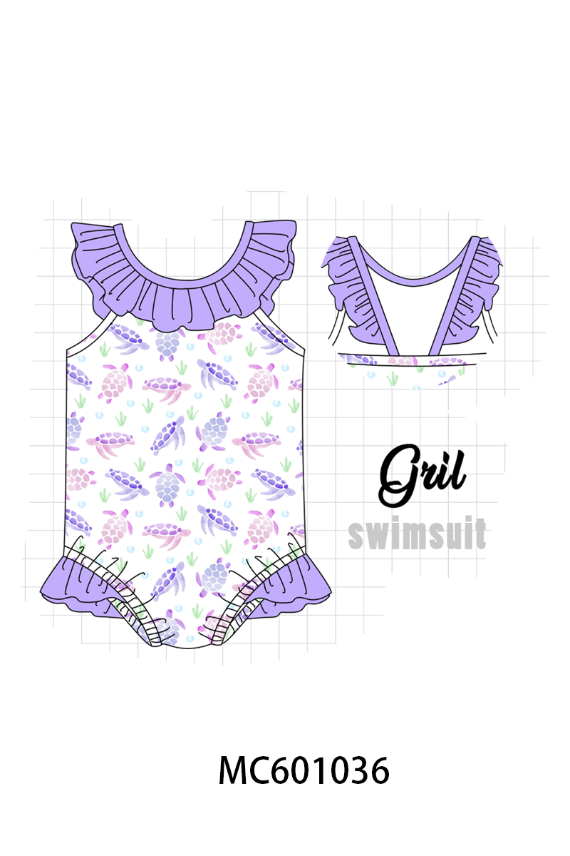 PO79 Purple sea turtle print collection