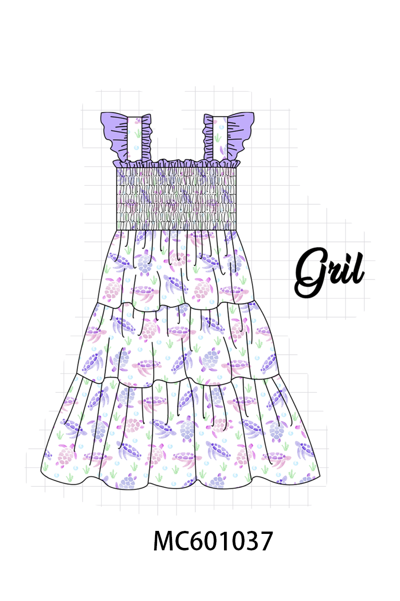 PO79 Purple sea turtle print collection