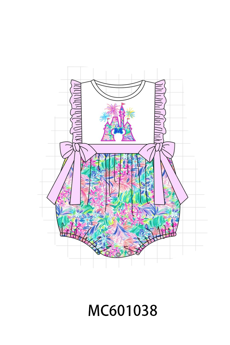 PO79 Pink&green castle applique collection