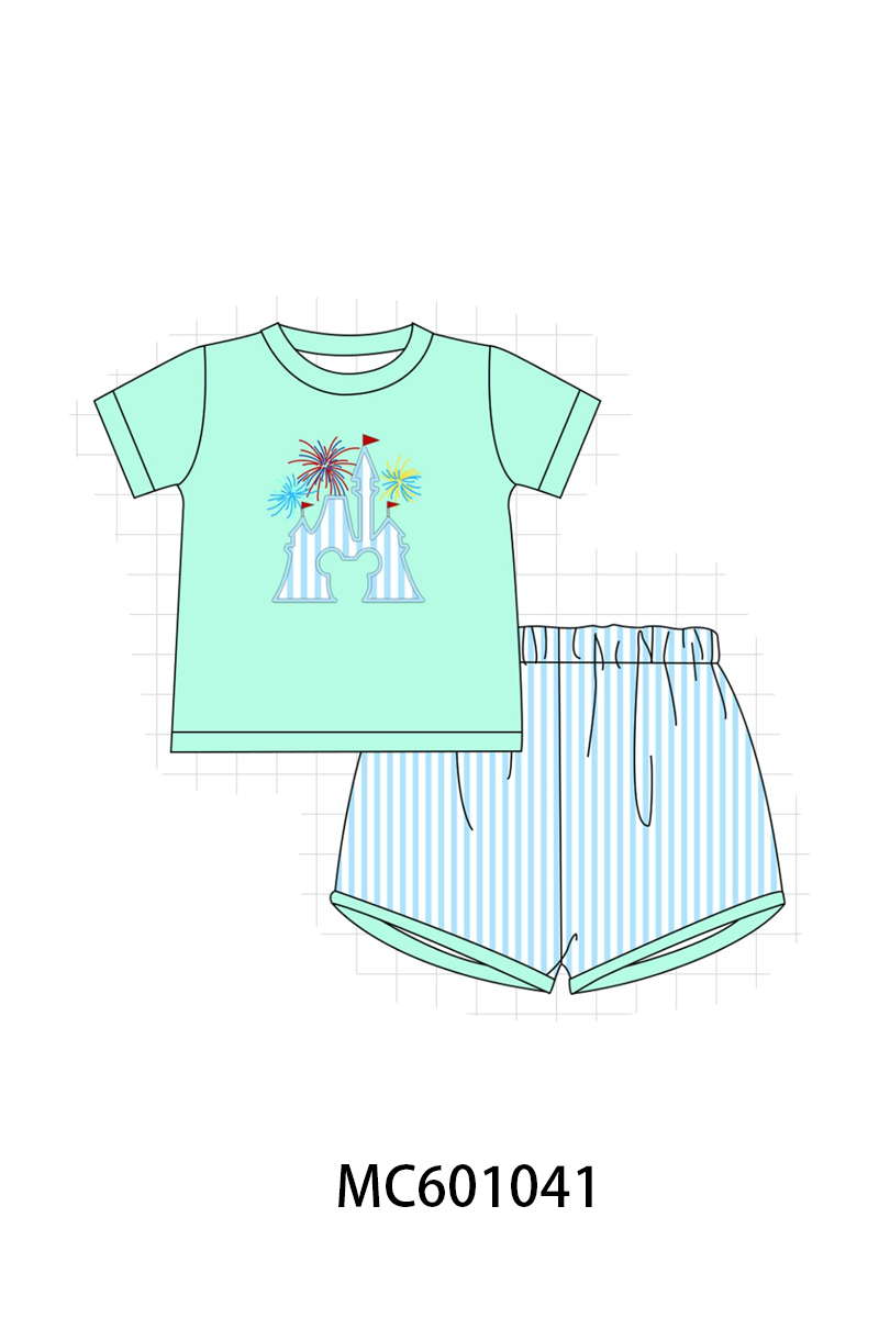 PO79 Pink&green castle applique collection