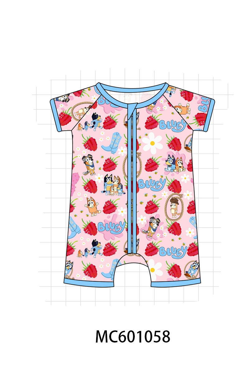 PO79 Blue&pink character print bamboo collection