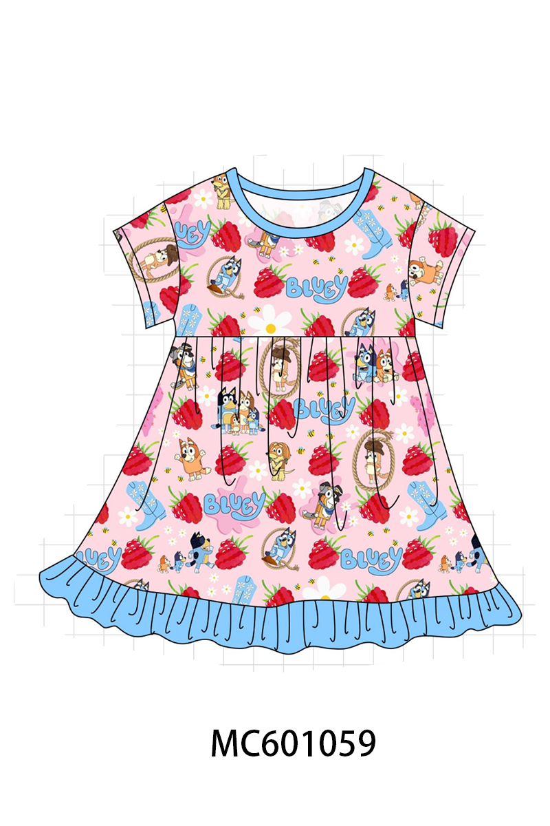 PO79 Blue&pink character print bamboo collection