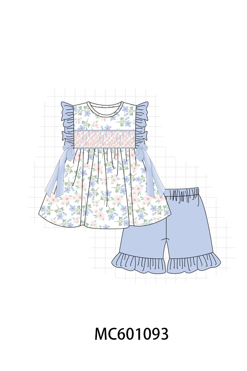 PO79 Floral smocked ruffle collection