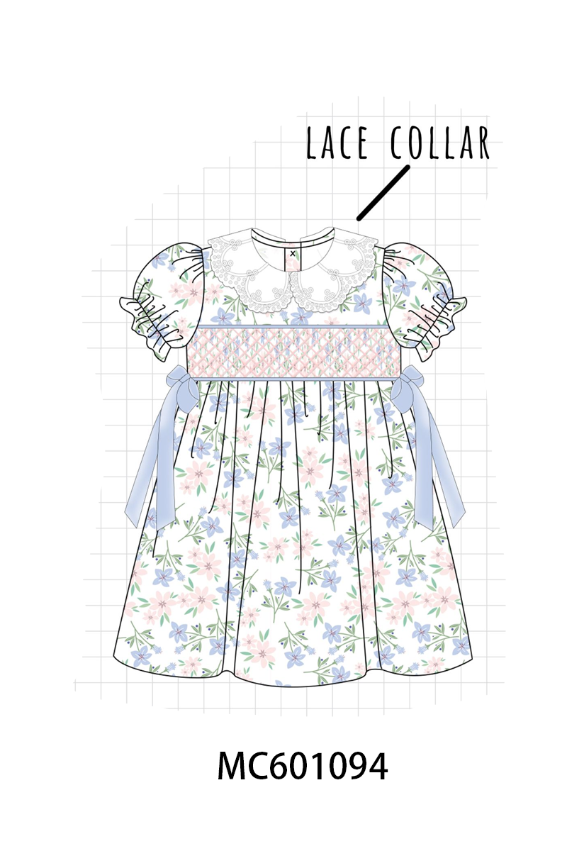 PO79 Floral smocked ruffle collection