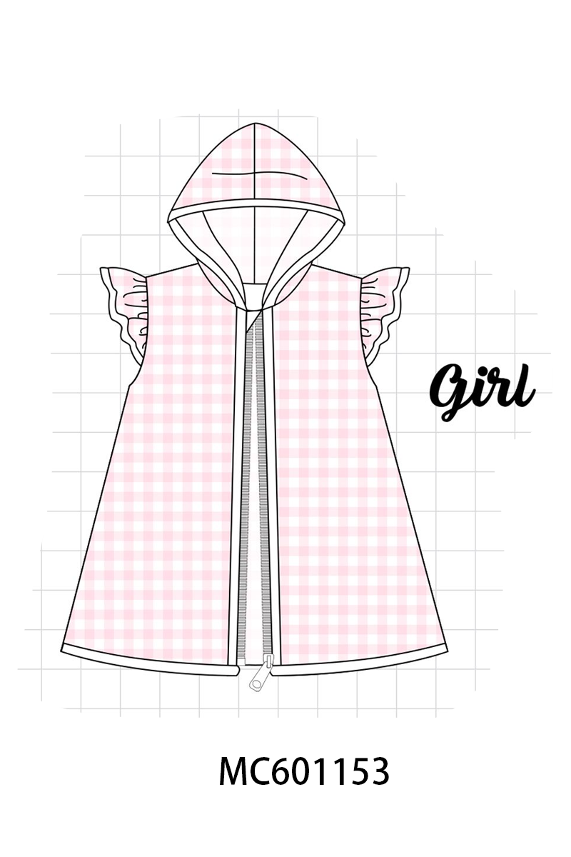 PO79 Pink&blue gingham ruffle swimsuit collection