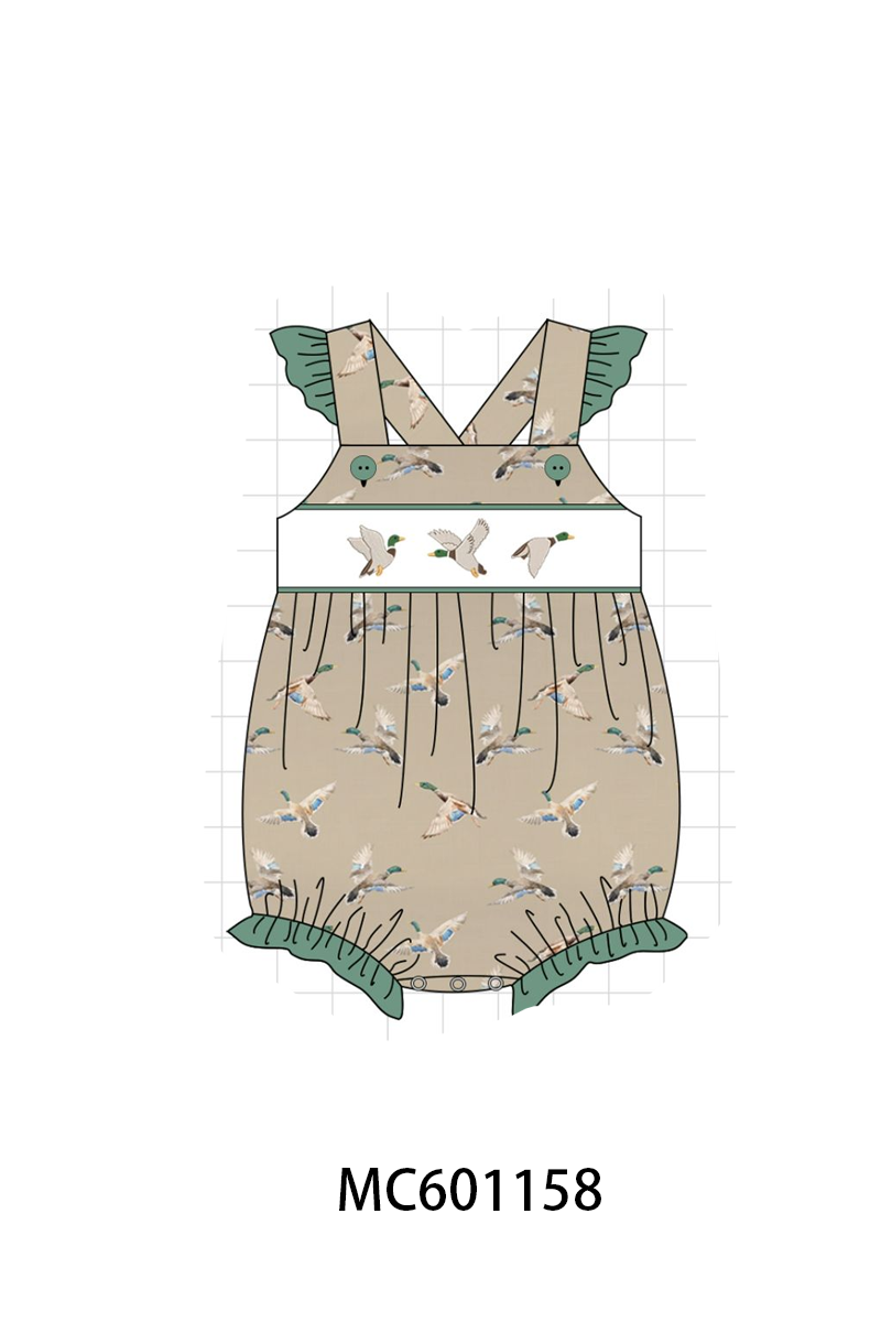 PO79 Green mallard embroidery collection