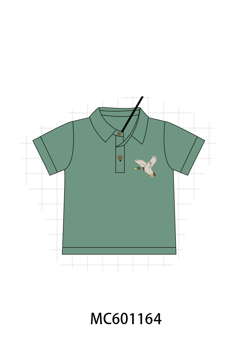 PO79 Green mallard embroidery collection