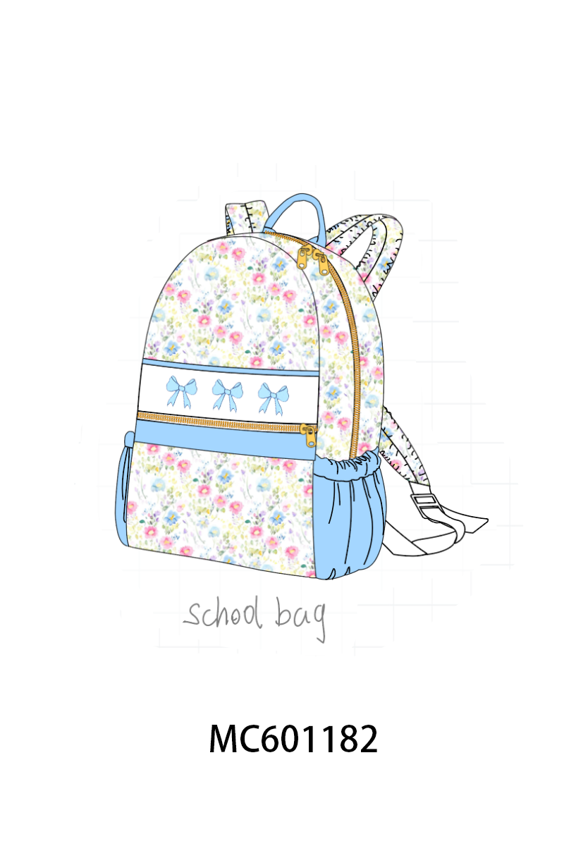 PO79 Blue floral print ruffle collection