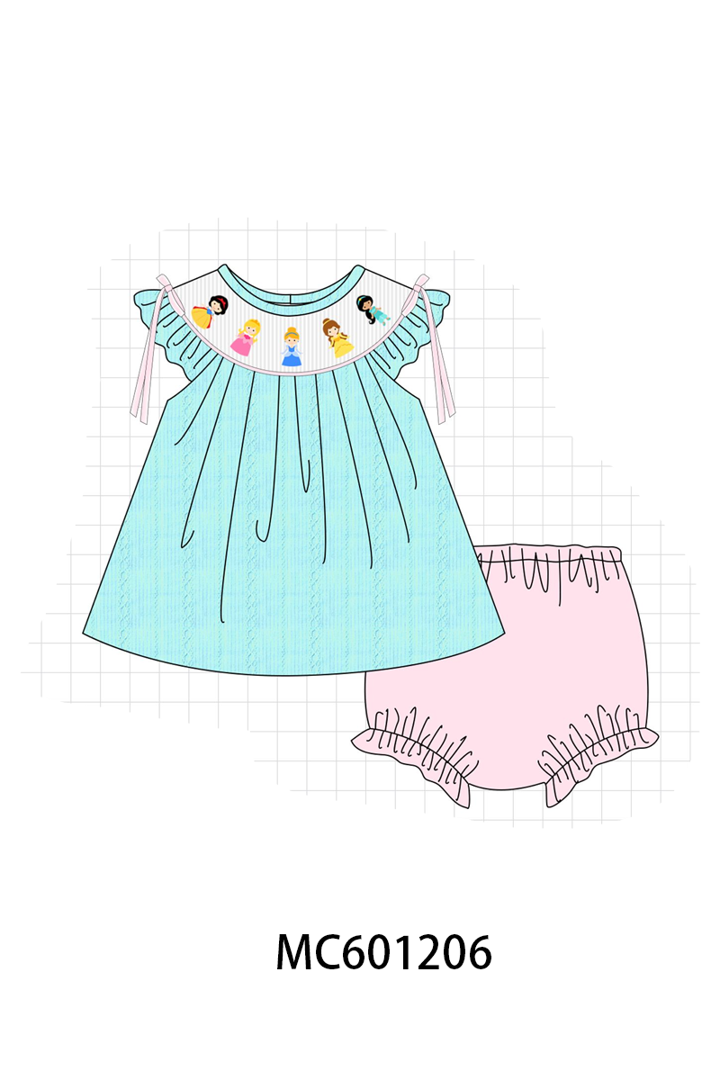 PO79 Mint character princess smocked jacquard collection