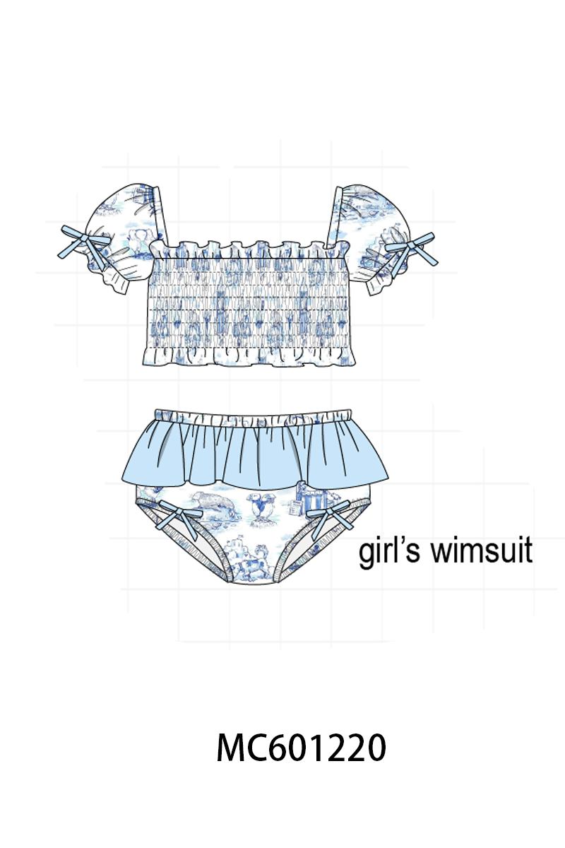 PO79 Blue happy beach print collection 1