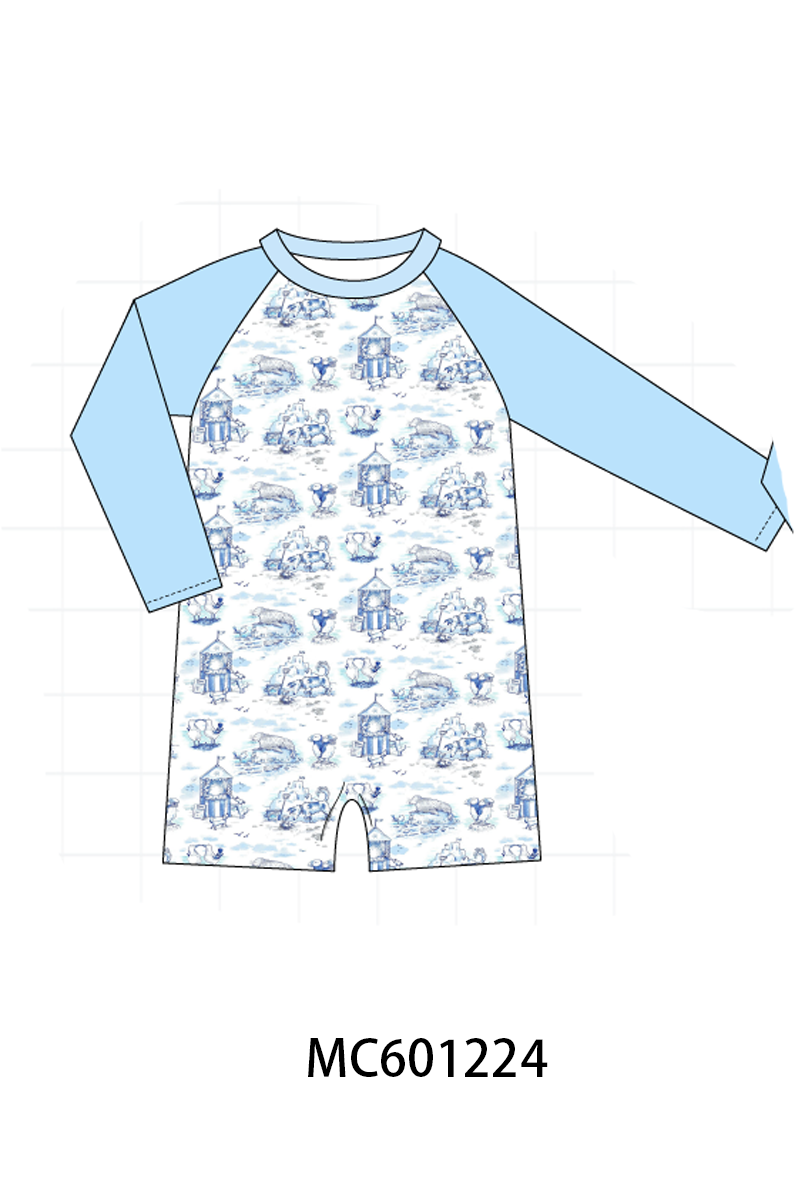 PO79 Blue happy beach print collection 1