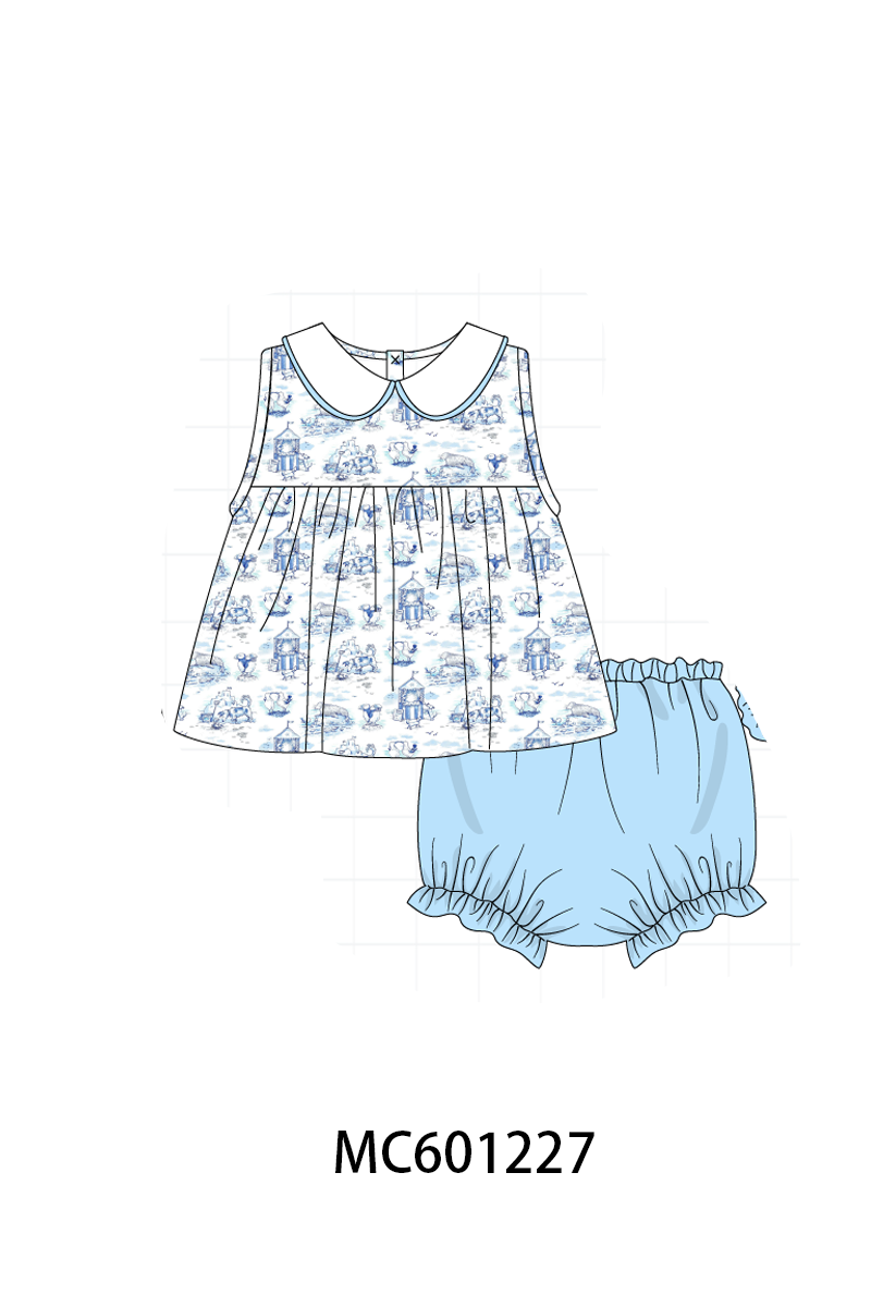 PO79 Blue happy beach print collection 2