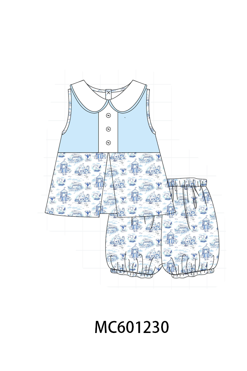 PO79 Blue happy beach print collection 2
