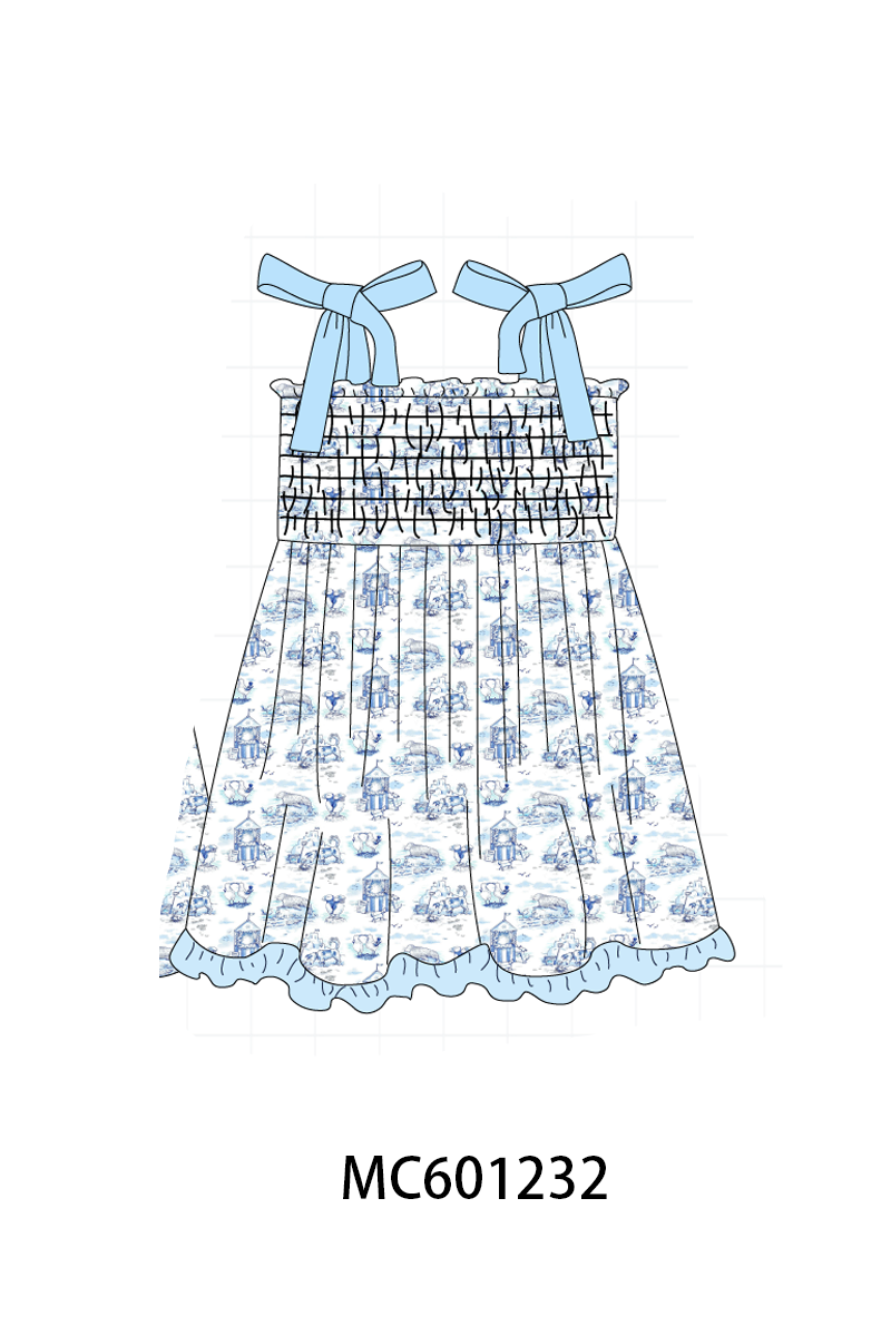 PO79 Blue happy beach print collection 2