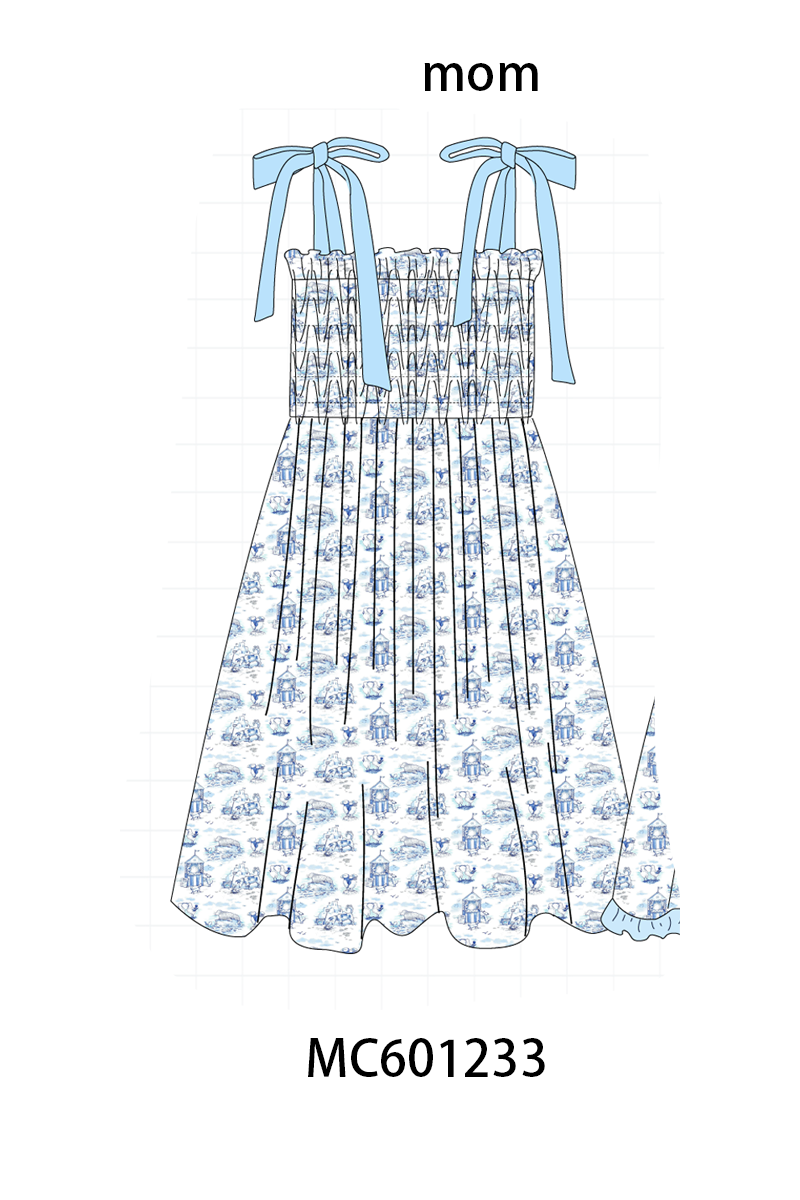 PO79 Blue happy beach print collection 2