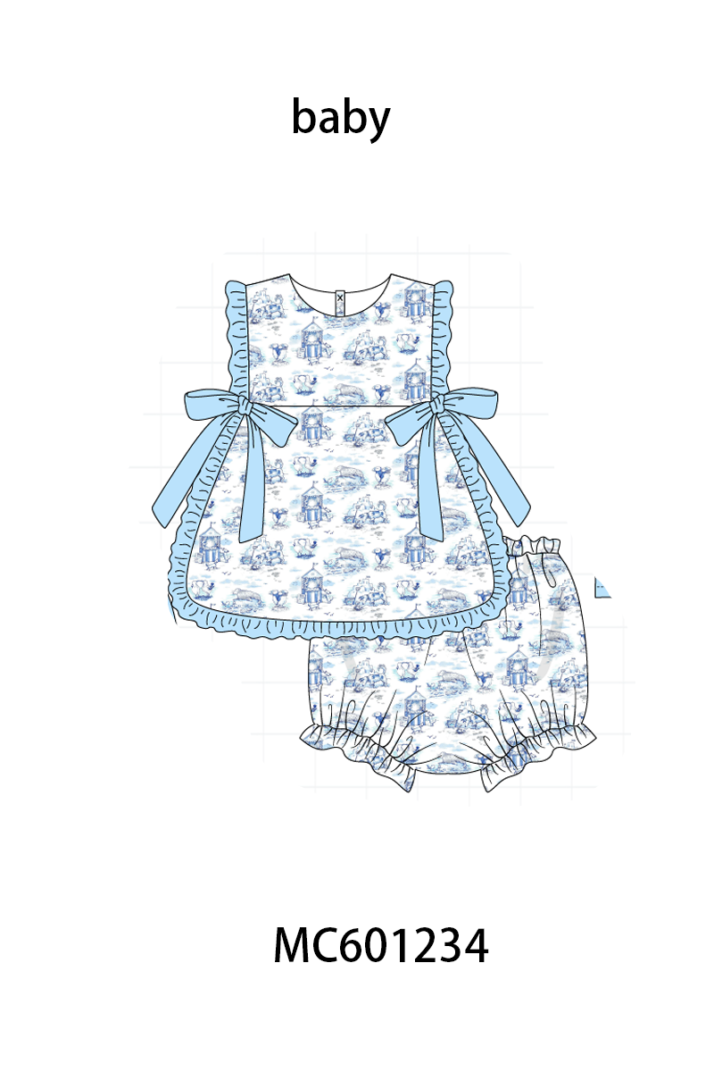 PO79 Blue happy beach print collection 2