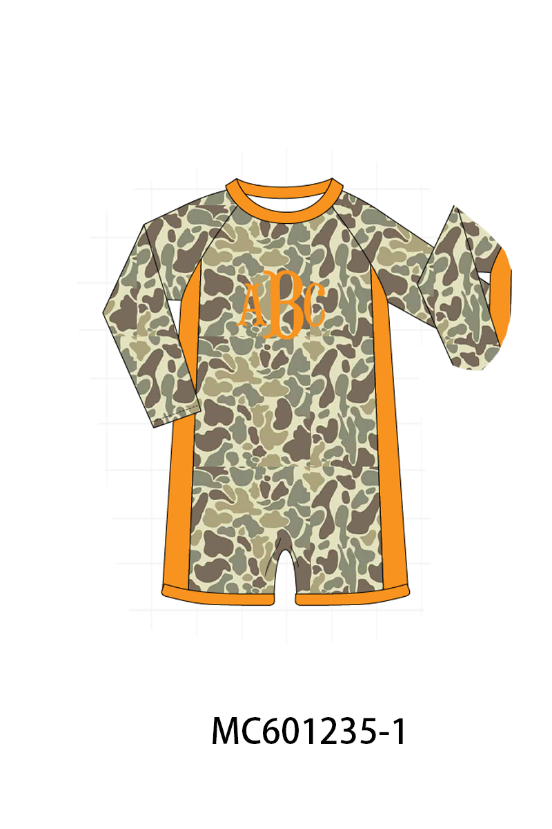 PO79 Camouflage monogram embroidery swimsuit collection