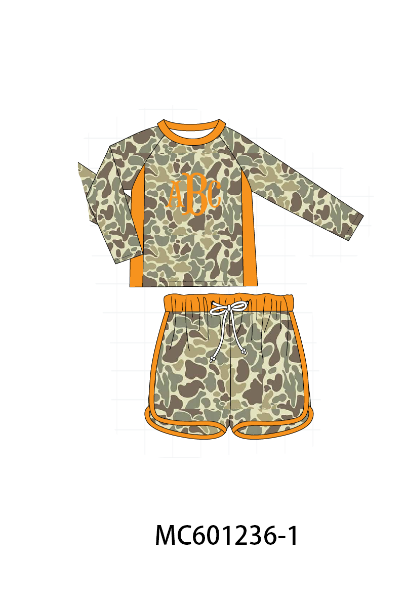 PO79 Camouflage monogram embroidery swimsuit collection