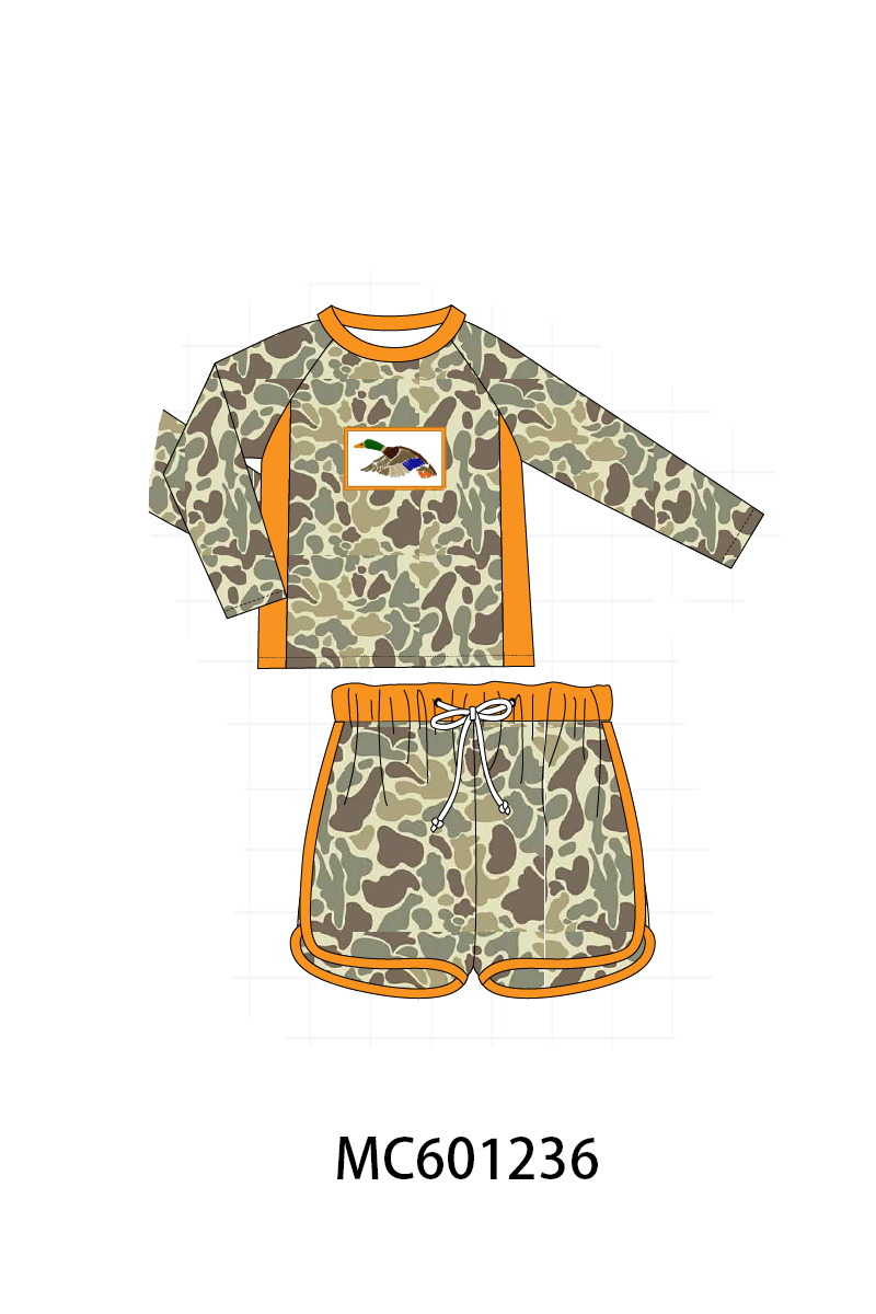 PO79 Camouflage mallard embroidery swimsuit collection