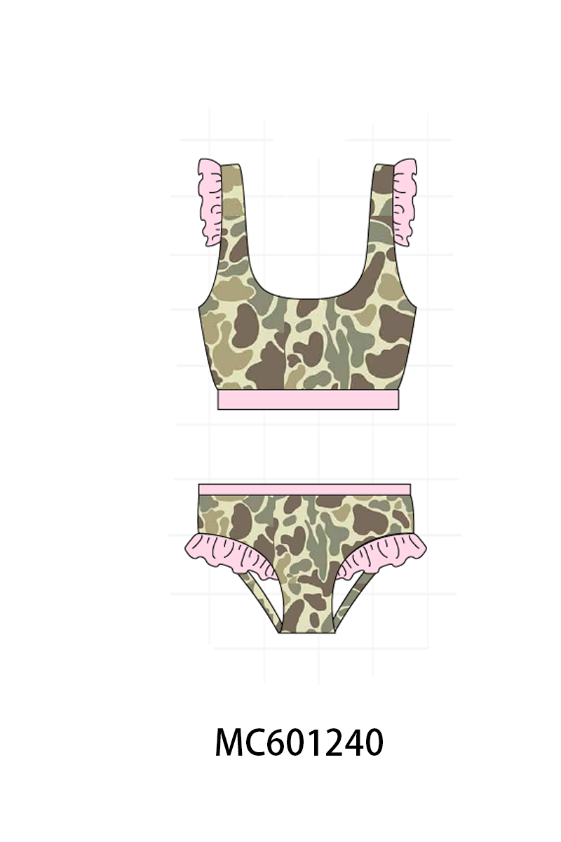 PO79 Camouflage mallard embroidery swimsuit collection