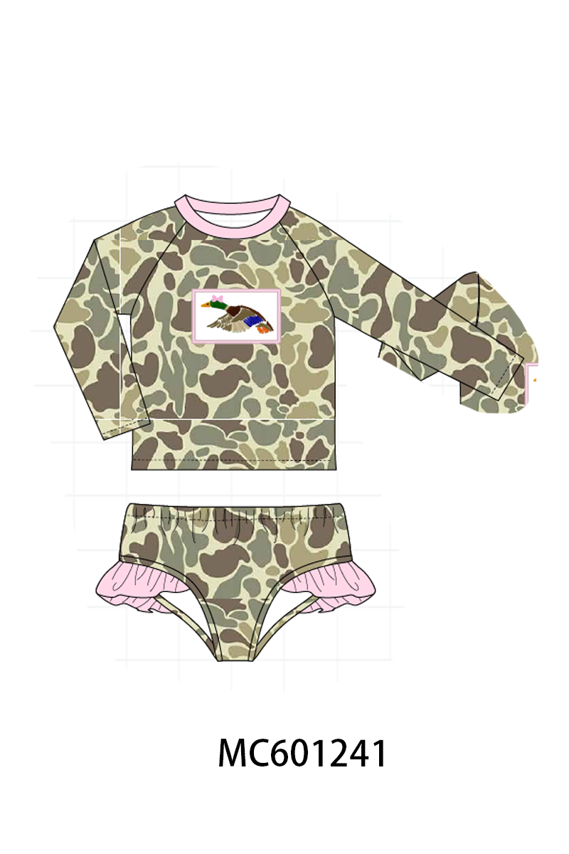 PO79 Camouflage mallard embroidery swimsuit collection