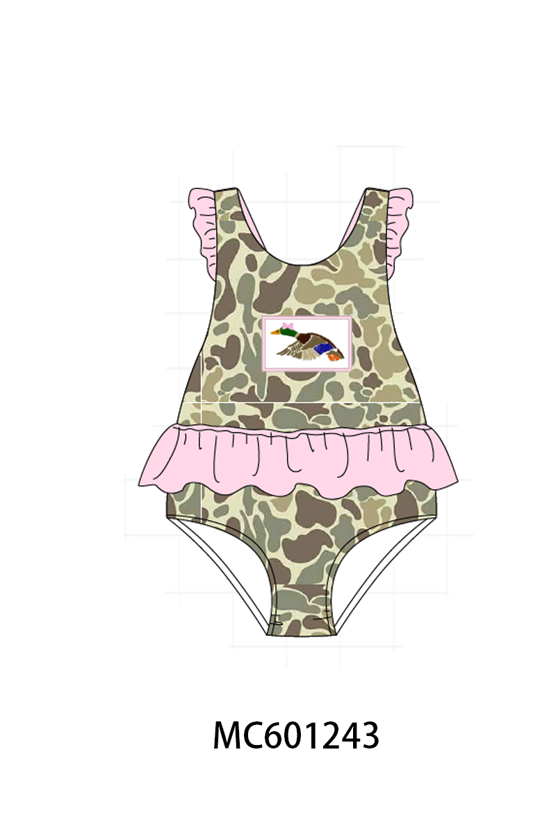 PO79 Camouflage mallard embroidery swimsuit collection