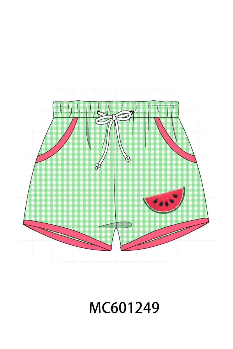 PO79 Green&red watermelon gingham swimsuit collection