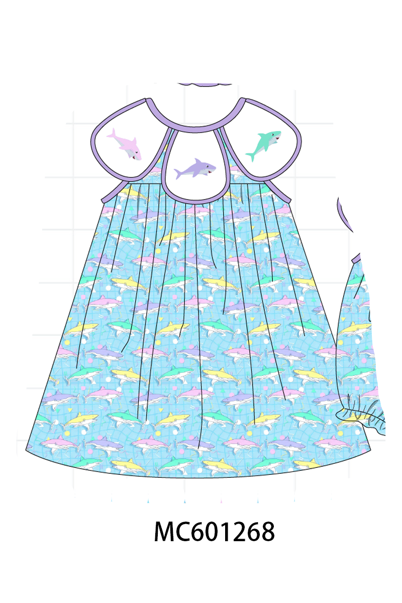 PO79 Blue shark ruffle collection