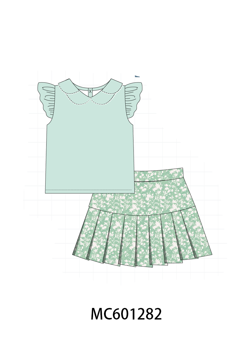 PO79 Sage floral smocked collection