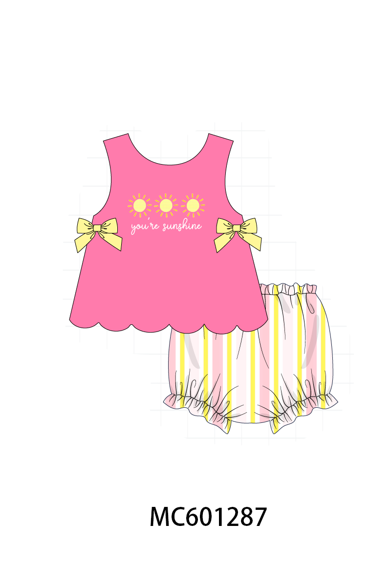 PO79 You're sunshine embroidery stripe collection