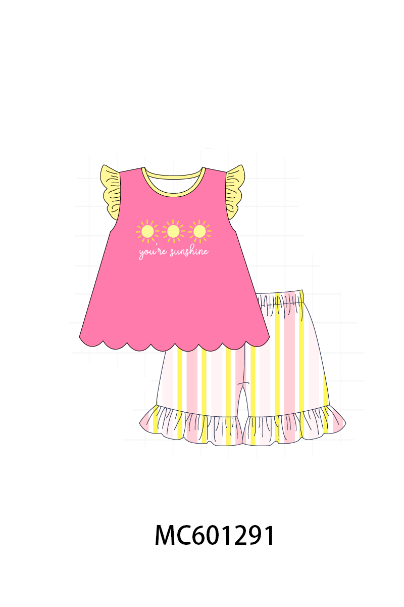 PO79 You're sunshine embroidery stripe collection