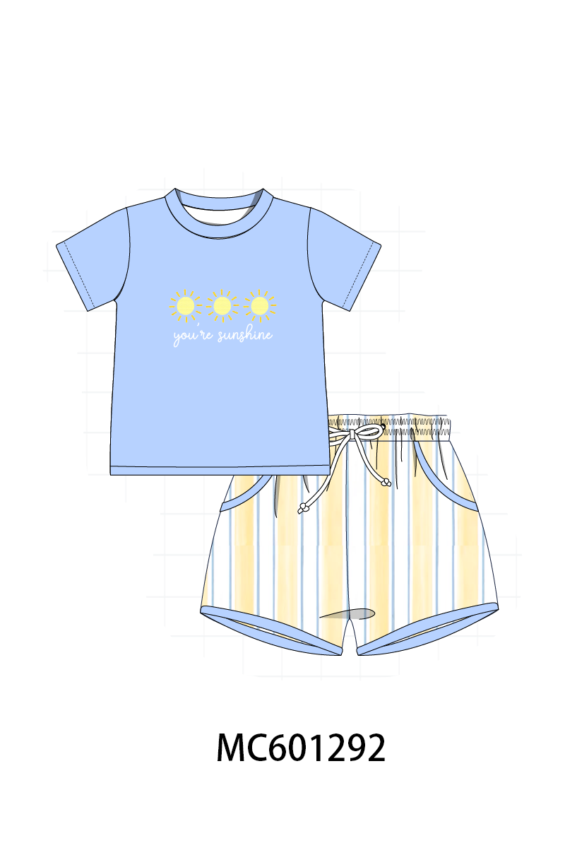 PO79 You're sunshine embroidery stripe collection