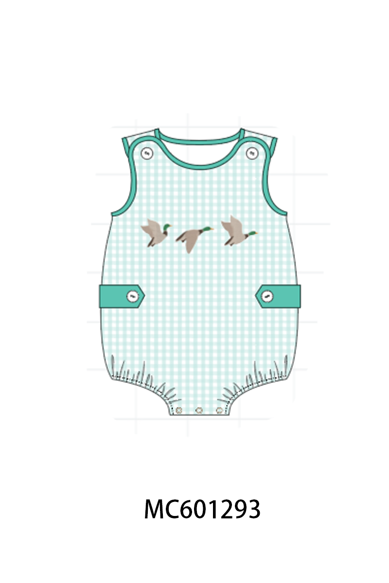 PO79 Green mallard bear applique collection