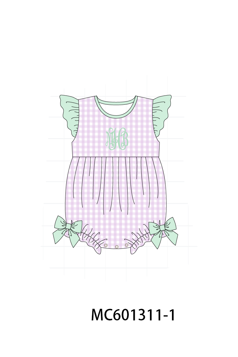 PO79 Simple gingham monogram embroidery collection