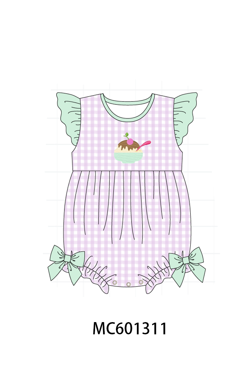 PO79 Gingham embroidery ruffle collection