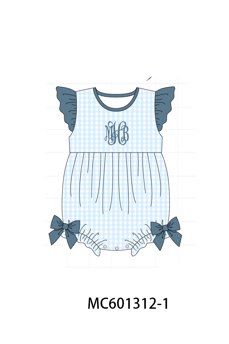 PO79 Simple gingham monogram embroidery collection