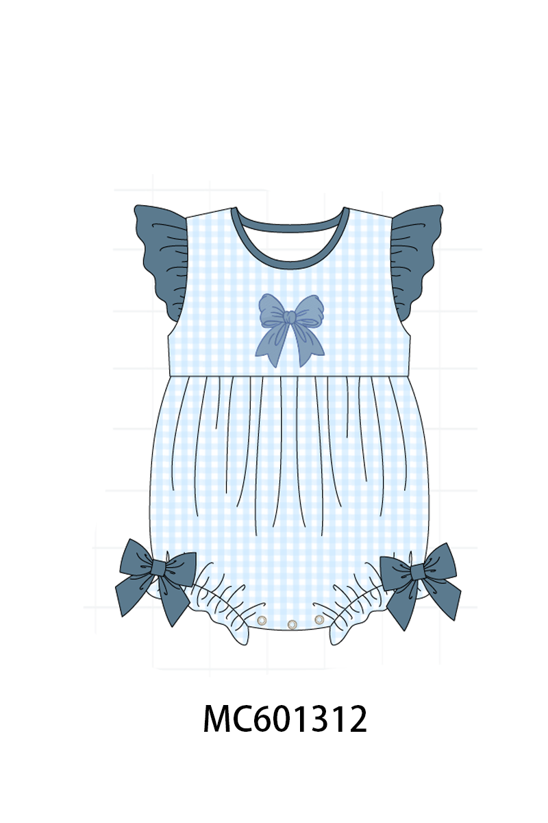 PO79 Gingham embroidery ruffle collection