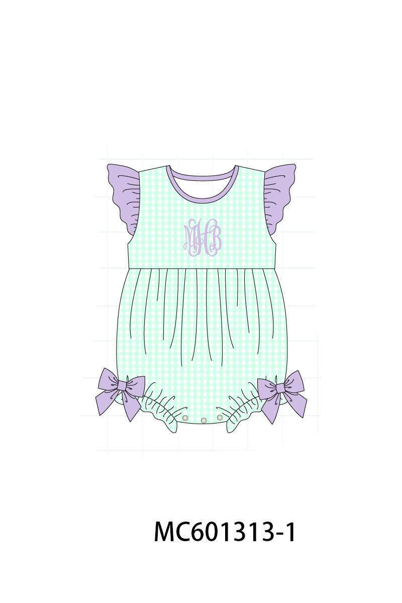 PO79 Simple gingham monogram embroidery collection