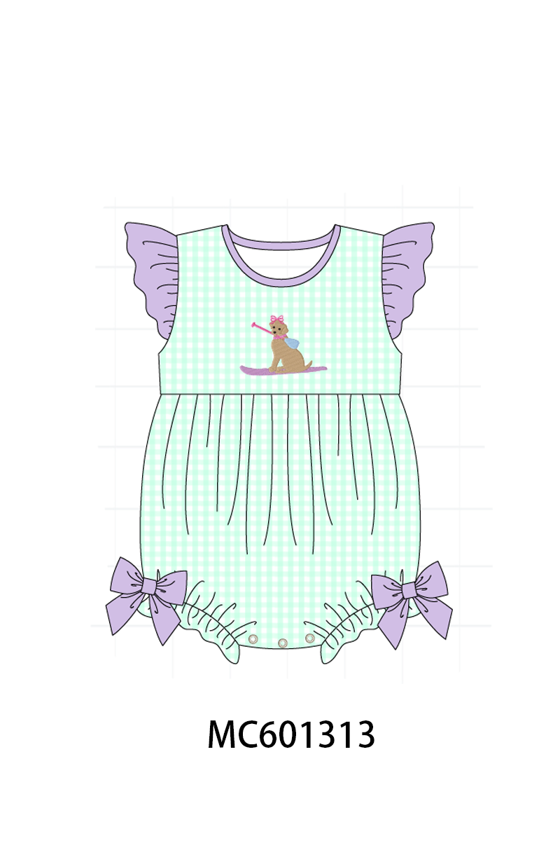 PO79 Gingham embroidery ruffle collection