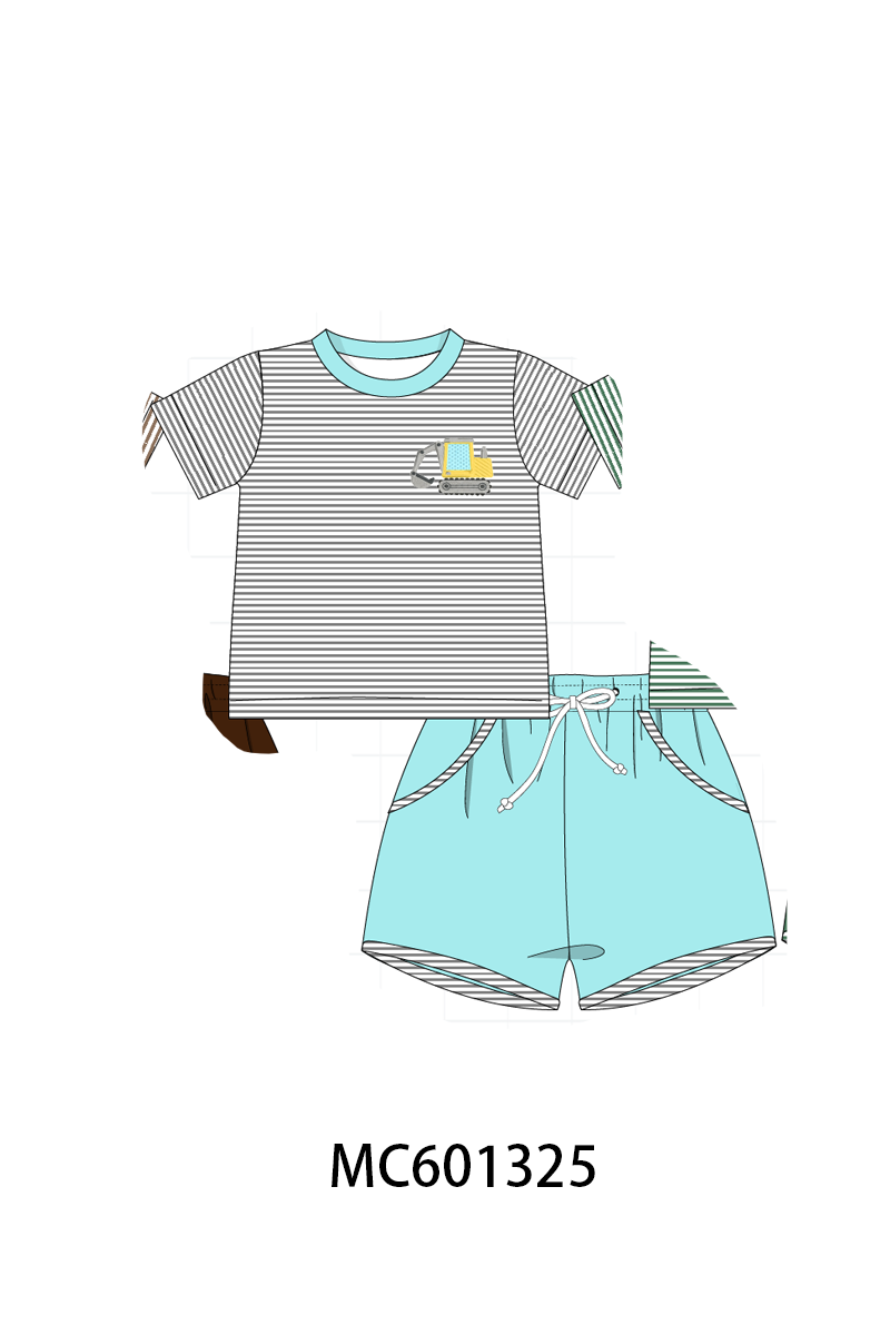 PO79 Gingham embroidery ruffle collection