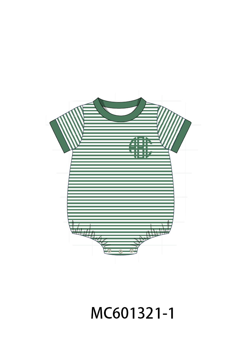 PO79 Simple stripe monogram embroidery bubble collection