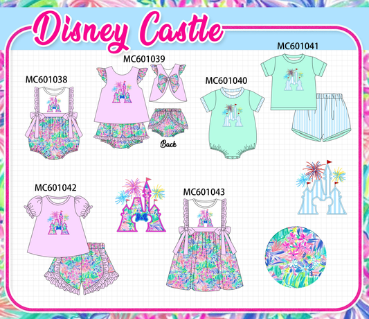 PO79 Pink&green castle applique collection